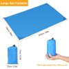 Portable Beach Blanket 4.6' x 6.6' Waterproof Foldable Camping Rug Pocket Sandproof Picnic Mat  - Blue
