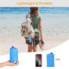 Portable Beach Blanket 4.6' x 6.6' Waterproof Foldable Camping Rug Pocket Sandproof Picnic Mat  - Blue